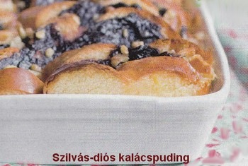 szilvás-diós kalácspuding