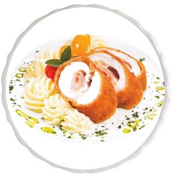 Gordon Bleu csirkemellből burgonyapürével